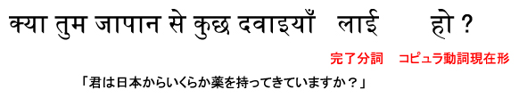 君は日本からいくらか薬を持ってきていますか？